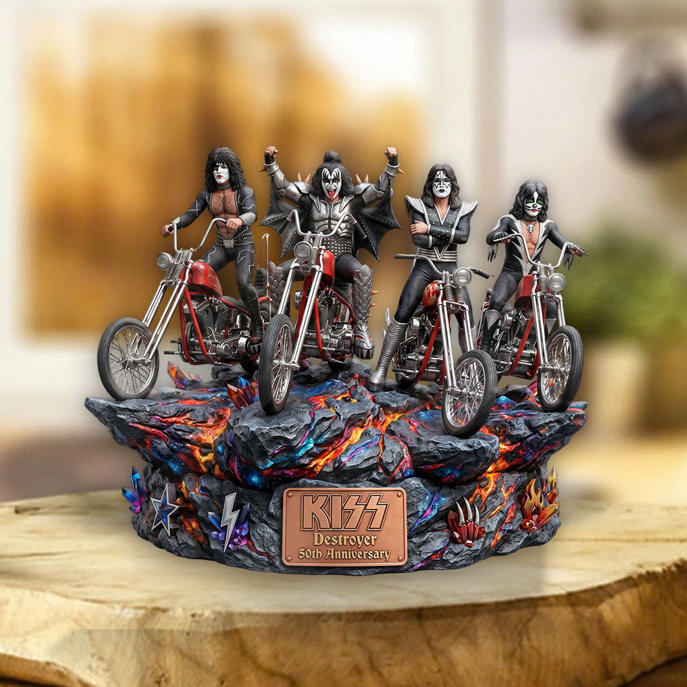 KISS Destroyer 50th Anniversary 2026 Custom Shape Acrylic Plaque – TMTHU6385