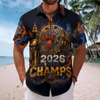 New York Knicks NBA Champions 2026 Short Sleeve Button-Down Shirt – TMTHU8917
