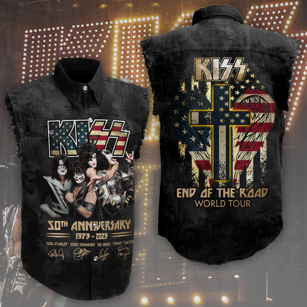 KISS 3D Lightweight Sleeveless Denim Shirt – HOATT 3844