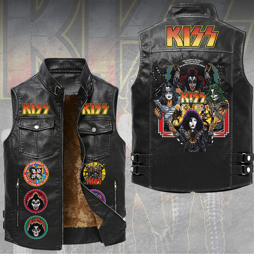 KISS Premium 2D Sleeveless Leather Vest – TMTHU6650