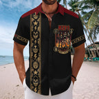KISS Short Sleeve Button-Down Shirt – TMTHU7128