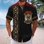 KISS Short Sleeve Button-Down Shirt – TMTHU7180