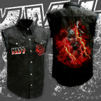 KISS 3D Lightweight Sleeveless Denim Shirt – NGHIAVT 1203