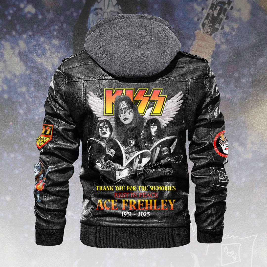 KISS x Ace Frehley 2D Leather Hooded Jacket – HOATT14011