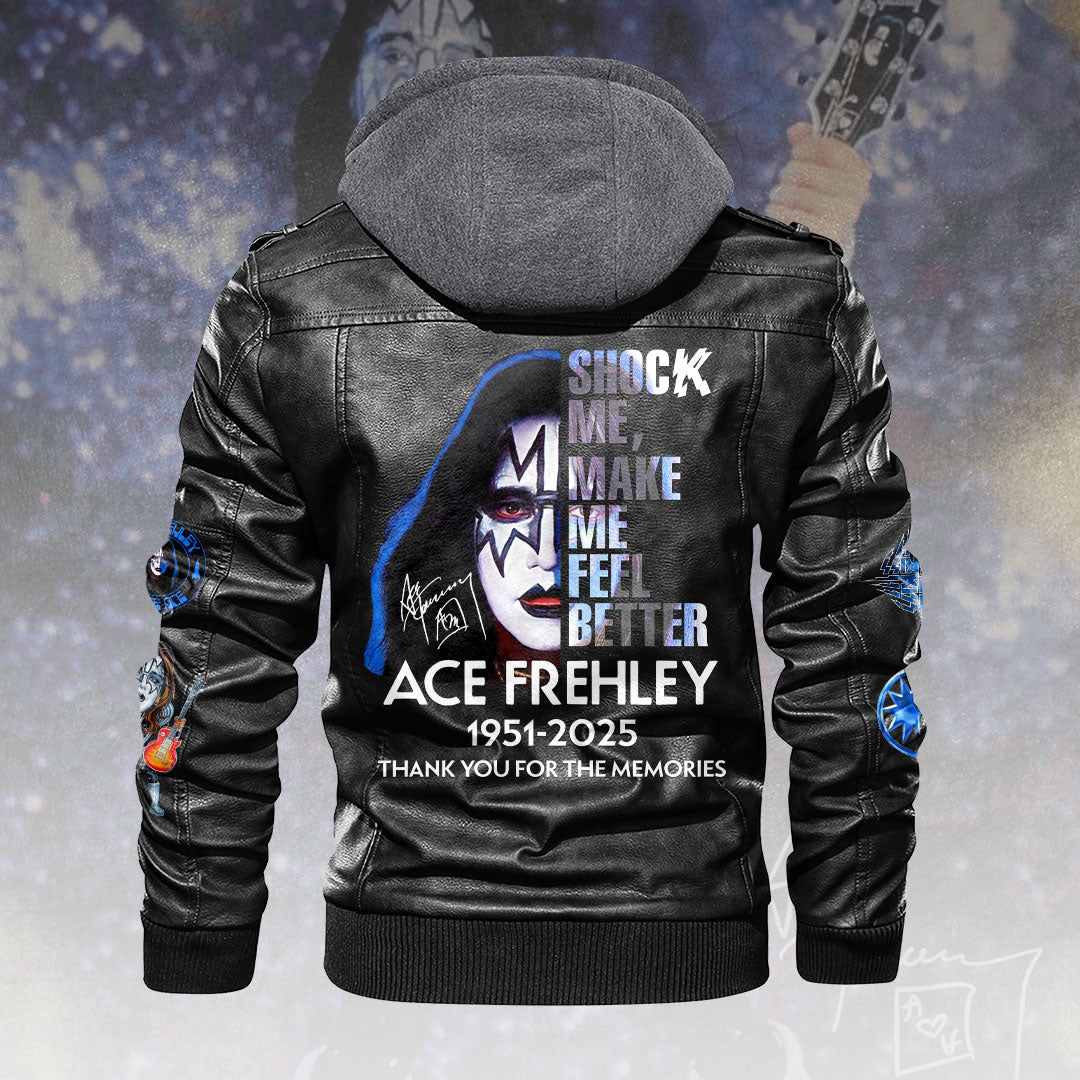 KISS x Ace Frehley 2D Leather Hooded Jacket – HOATT14108