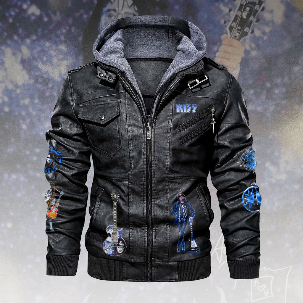 KISS x Ace Frehley 2D Leather Hooded Jacket – HOATT14108