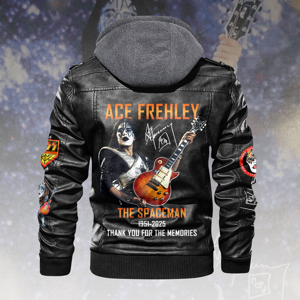 KISS x Ace Frehley 2D Leather Hooded Jacket – HOATT14107