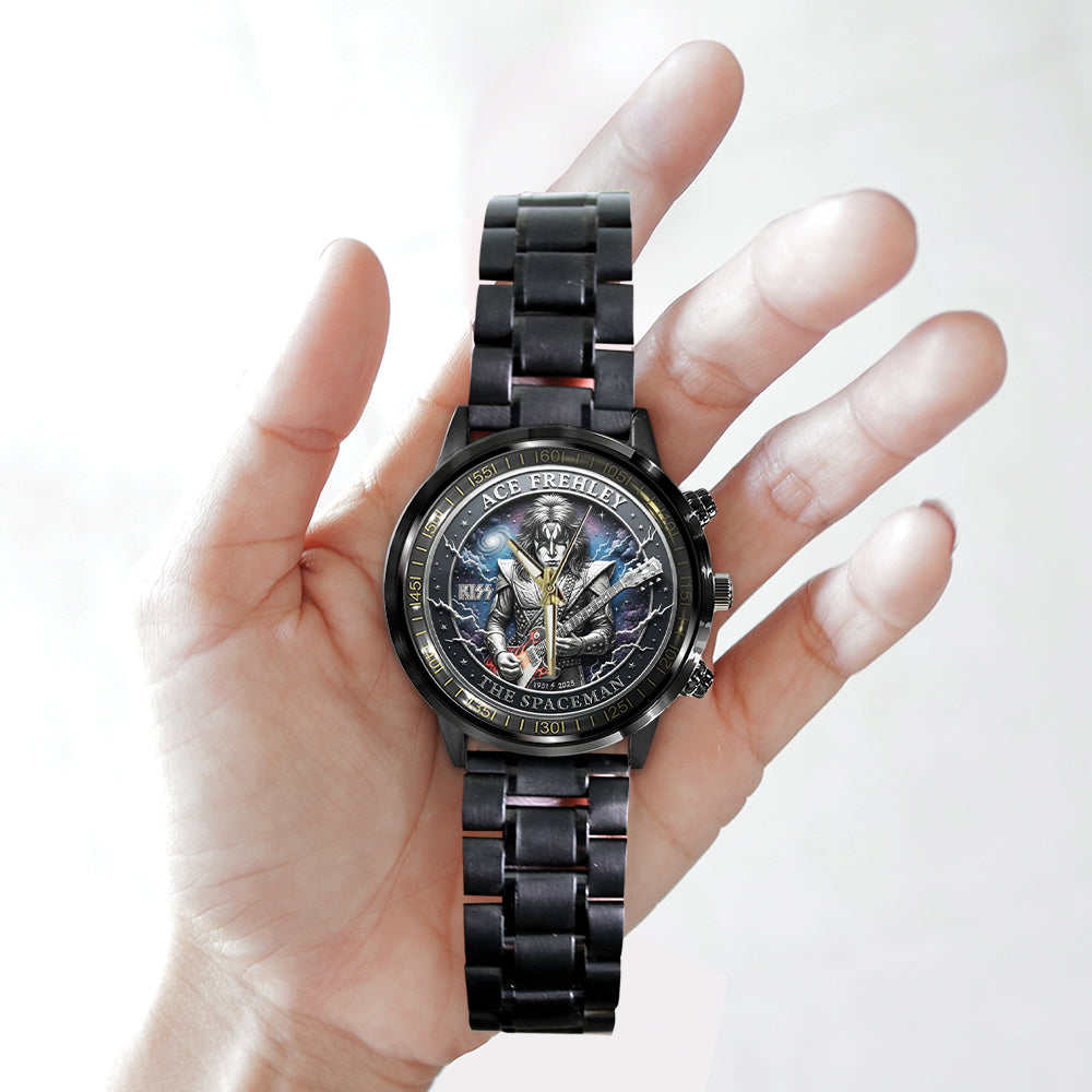 KISS x Ace Frehley Black Stainless Steel Watch – MAITM13483
