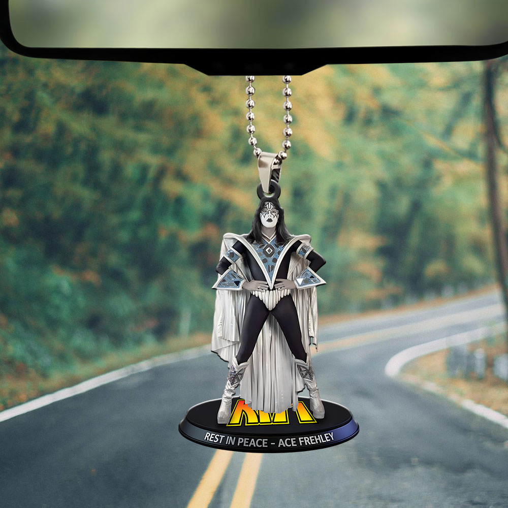 KISS x Ace Frehley Custom shape 2-sided Acrylic Car Ornament – MAITM13510