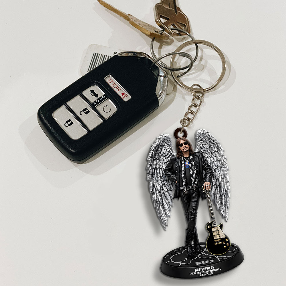KISS x Ace Frehley Custom Shape 2-sided Keychain – MAITM13495
