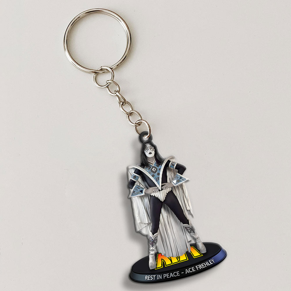 KISS x Ace Frehley Custom Shape 2-sided Keychain – MAITM13511