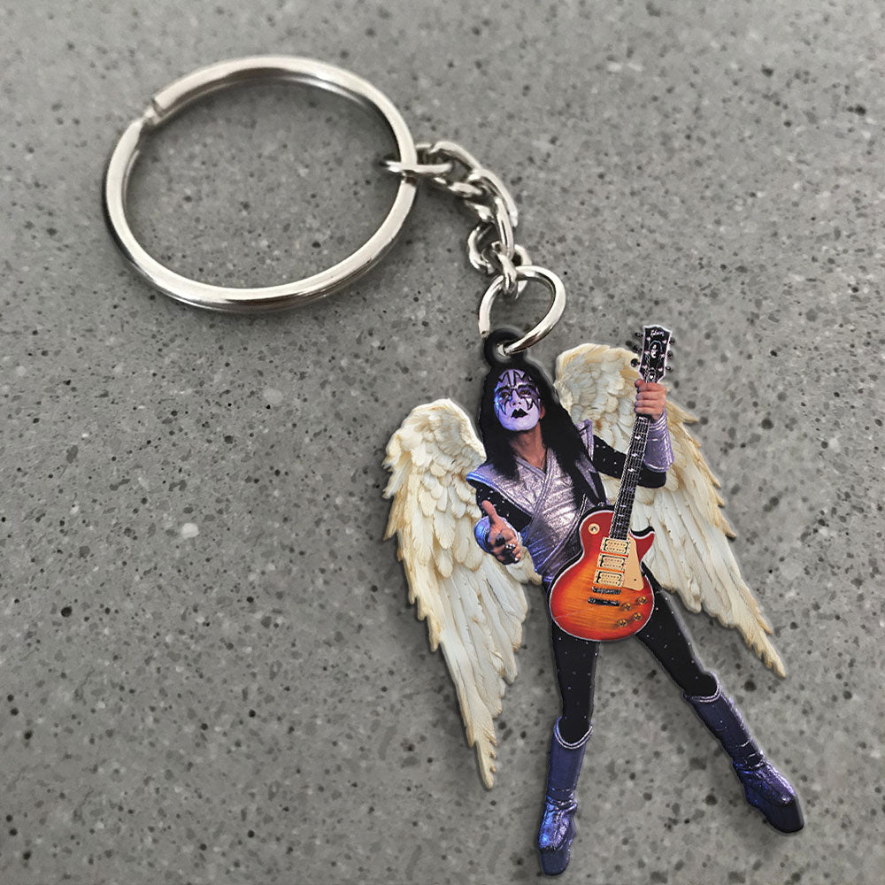 KISS x Ace Frehley Custom Shape 2-sided Keychain – MAITM13531