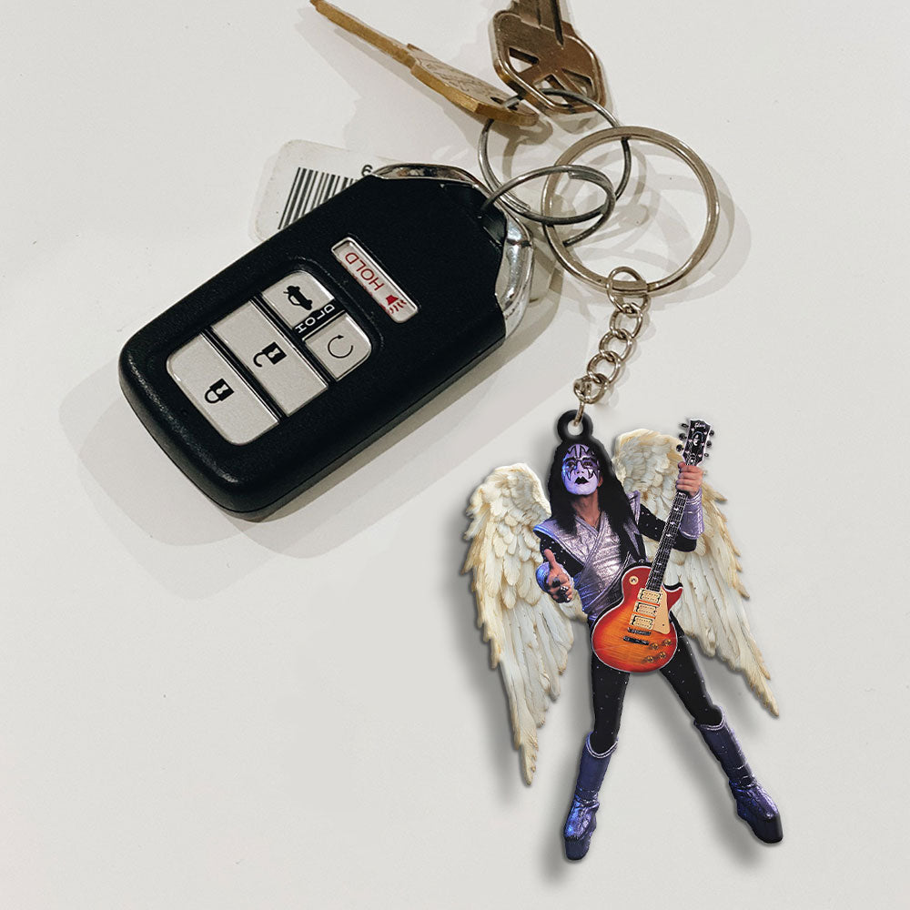 KISS x Ace Frehley Custom Shape 2-sided Keychain – MAITM13531
