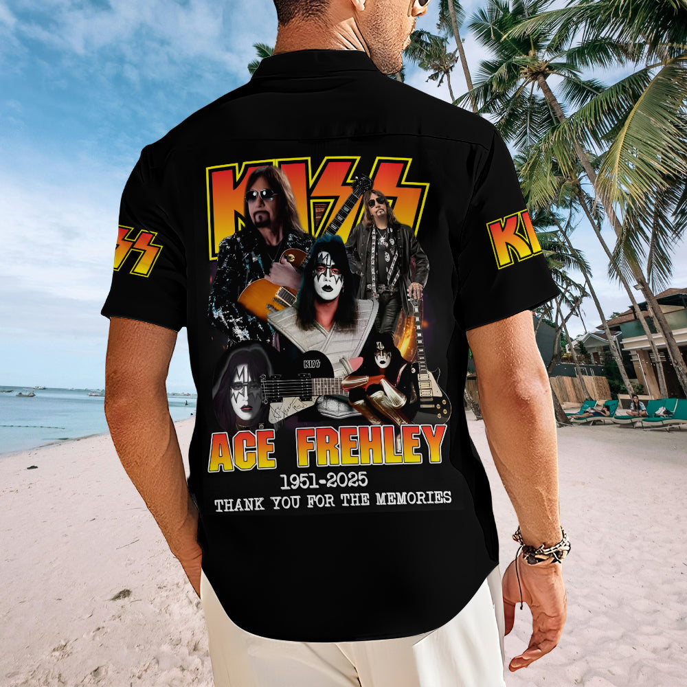 KISS x Ace Frehley Short Sleeve Button-Down Shirt – GNENEW713