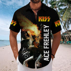 KISS x Ace Frehley Short Sleeve Button-Down Shirt – GNENEW713