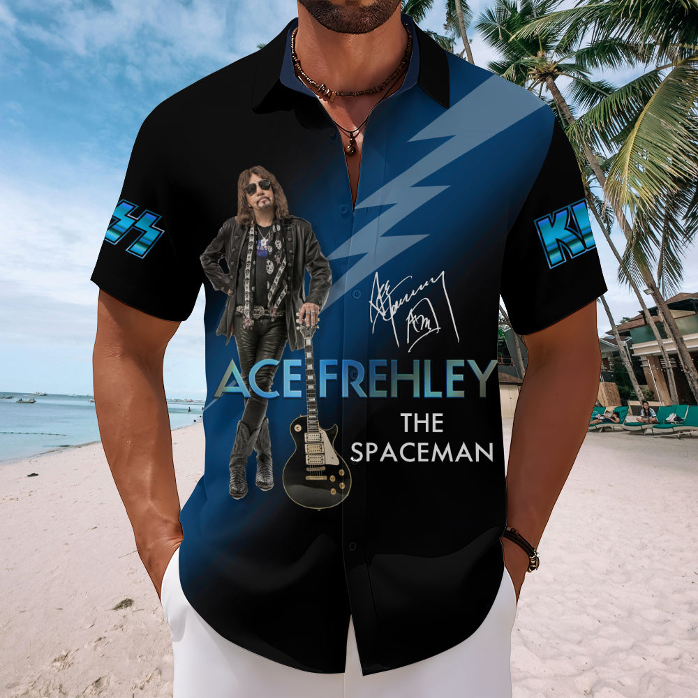 KISS x Ace Frehley Short Sleeve Button-Down Shirt – MAITM13463