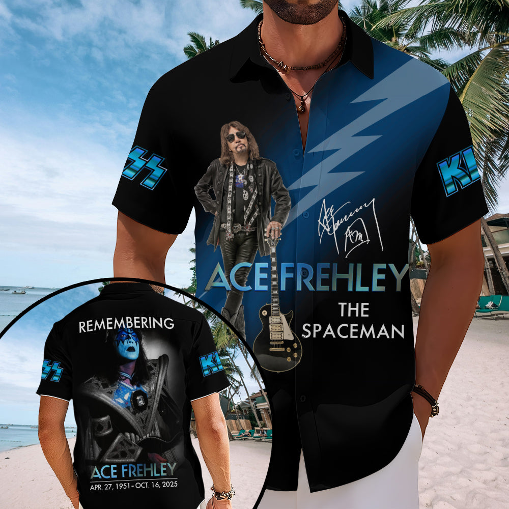 KISS x Ace Frehley Short Sleeve Button-Down Shirt – MAITM13463
