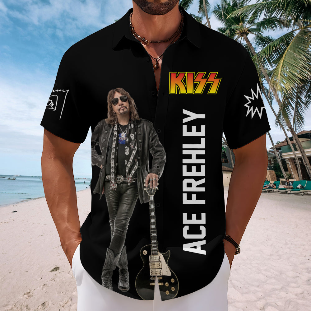 KISS x Ace Frehley Short Sleeve Button-Down Shirt – MAITM13473