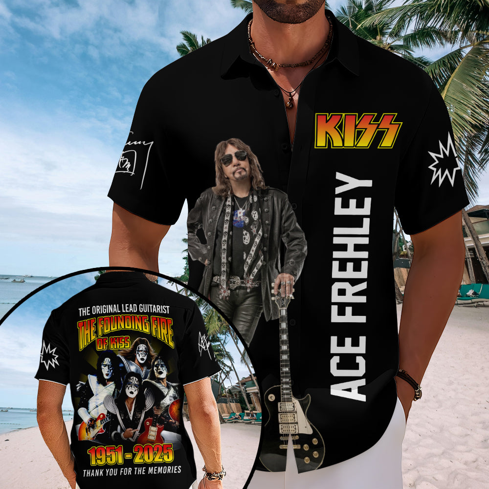 KISS x Ace Frehley Short Sleeve Button-Down Shirt – MAITM13473
