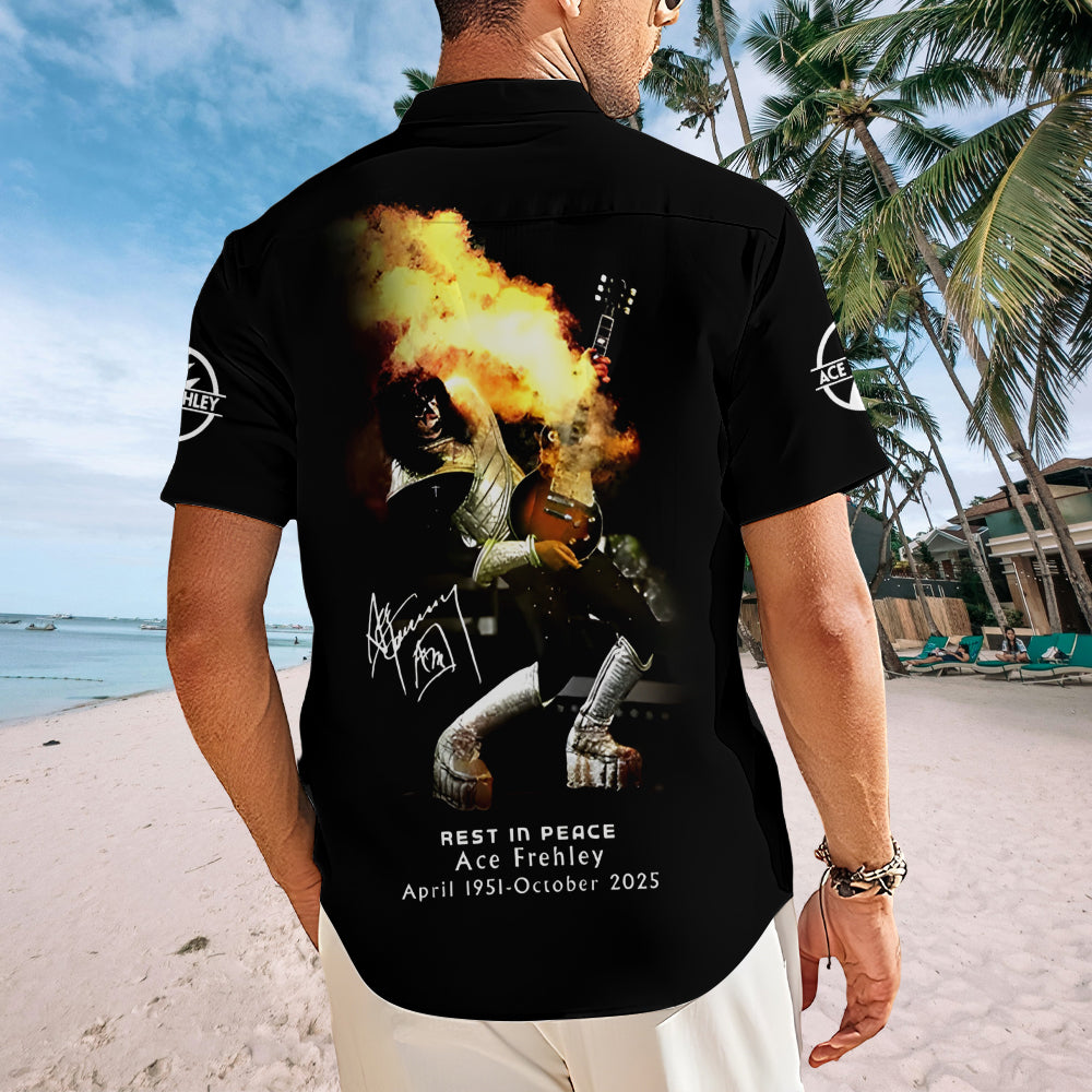 KISS x Ace Frehley Short Sleeve Button-Down Shirt – MAITM13586