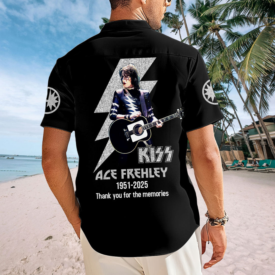 KISS x Ace Frehley Short Sleeve Button-Down Shirt – HOATT13987