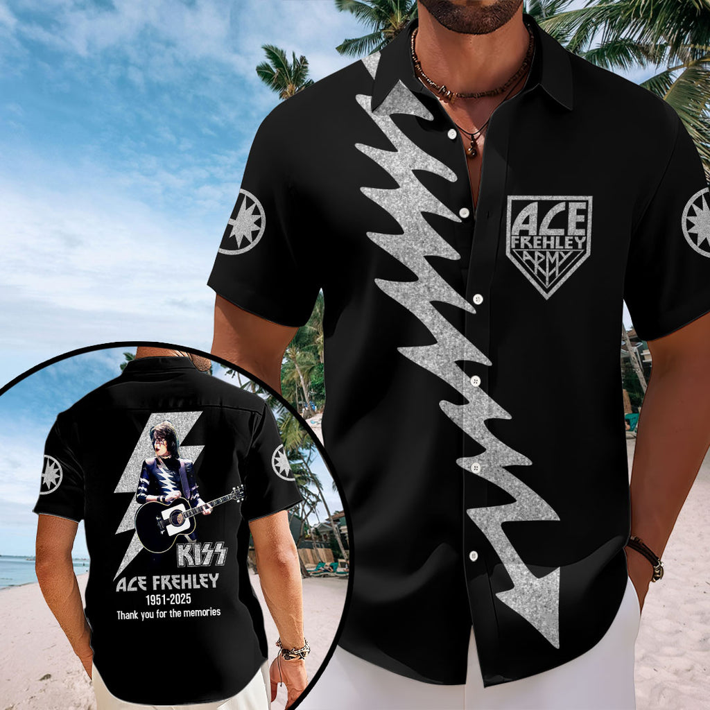KISS x Ace Frehley Short Sleeve Button-Down Shirt – HOATT13987