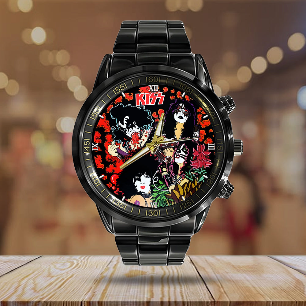 KISS Black Stainless Steel Watch – GNE NEW23