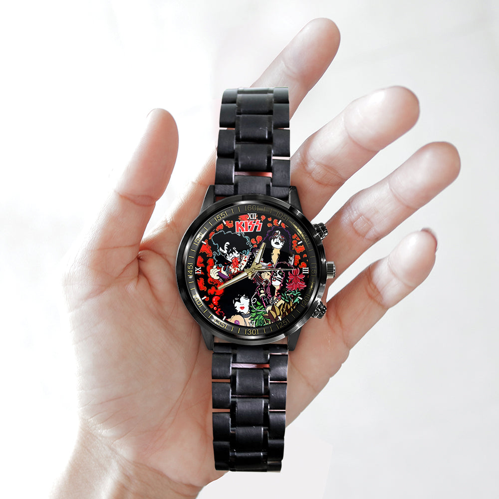 KISS Black Stainless Steel Watch – GNE NEW23