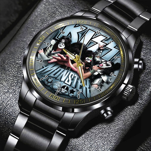 KISS Black Stainless Steel Watch – HOATT 4662