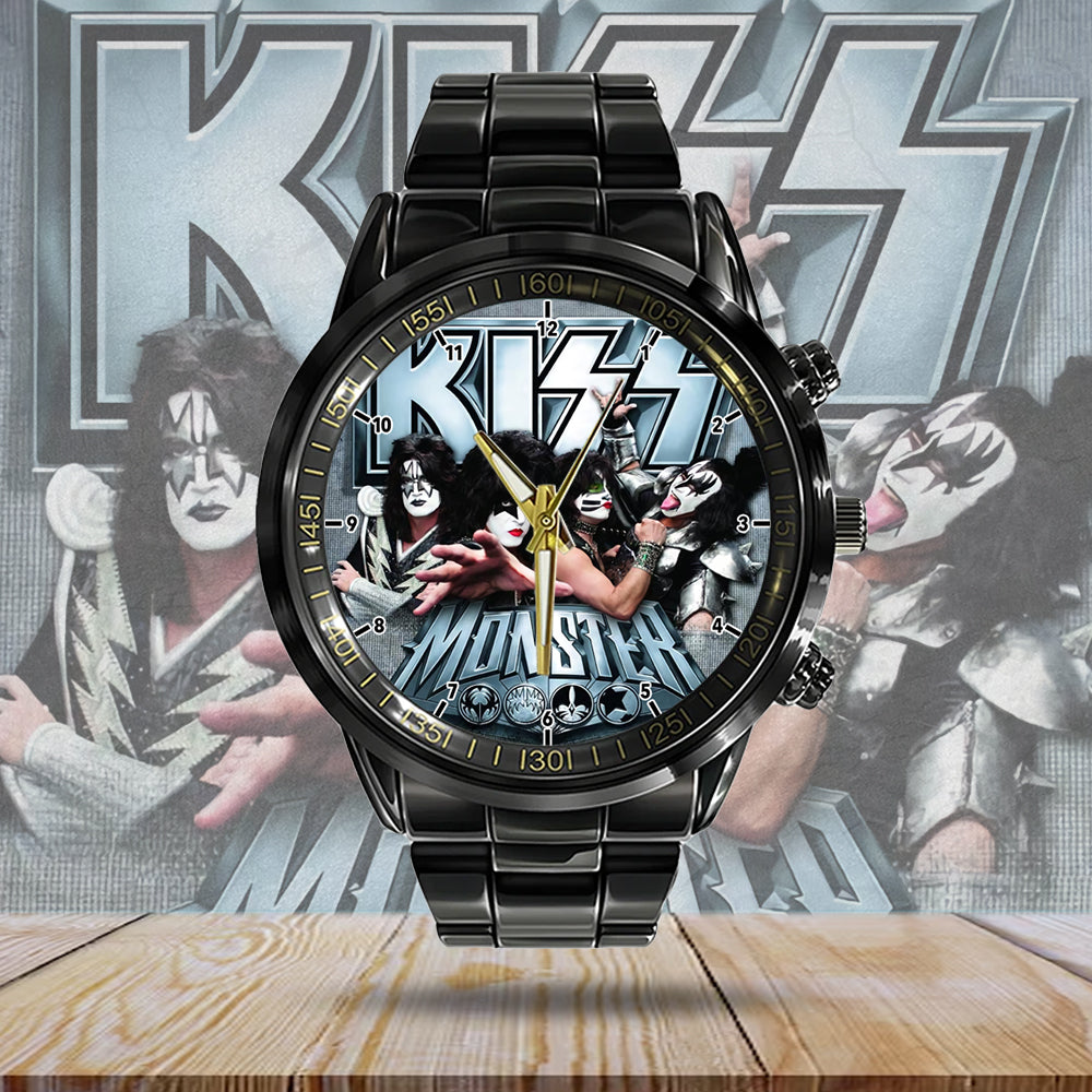 KISS Black Stainless Steel Watch – HOATT 4662