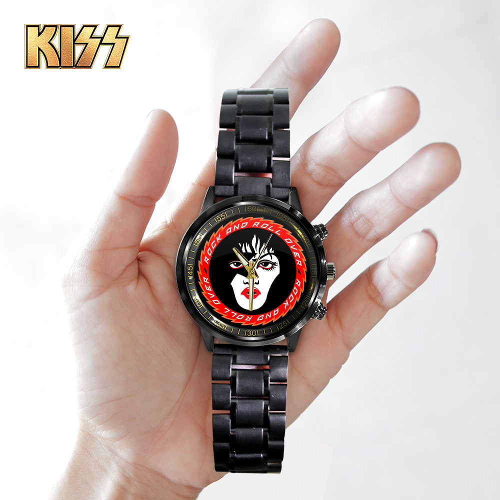 KISS Black Stainless Steel Watch – TANTN 7767