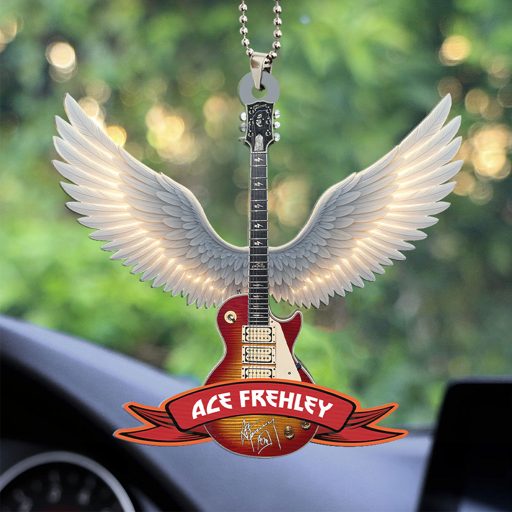 KISS x Ace Frehley Custom shape 2-sided Acrylic Car Ornament – TMTHU1618