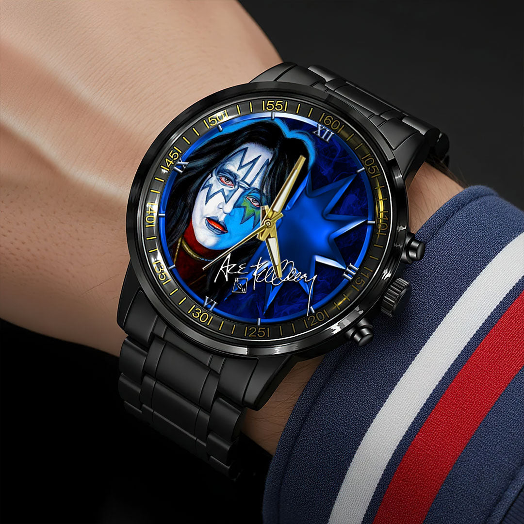 KISS x Ace Frehley Black Stainless Steel Watch – HOATT14125