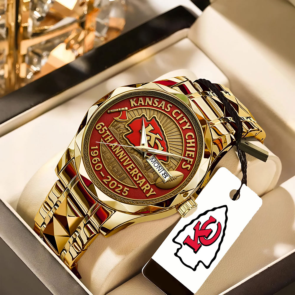Kansas City Chiefs 65th Anniversary 2025 Alloy Luxury Quartz Watch – TANTN16494