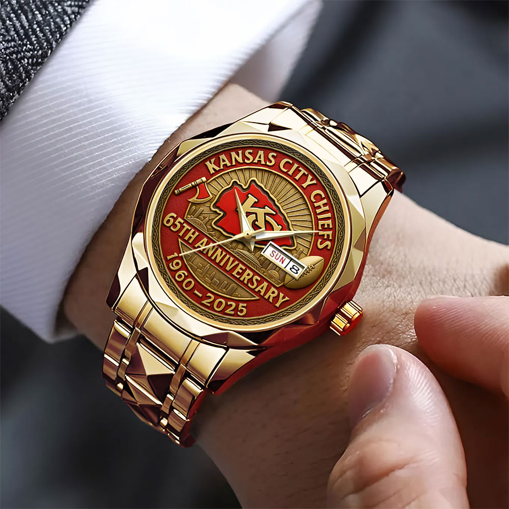 Kansas City Chiefs 65th Anniversary 2025 Alloy Luxury Quartz Watch – TANTN16494