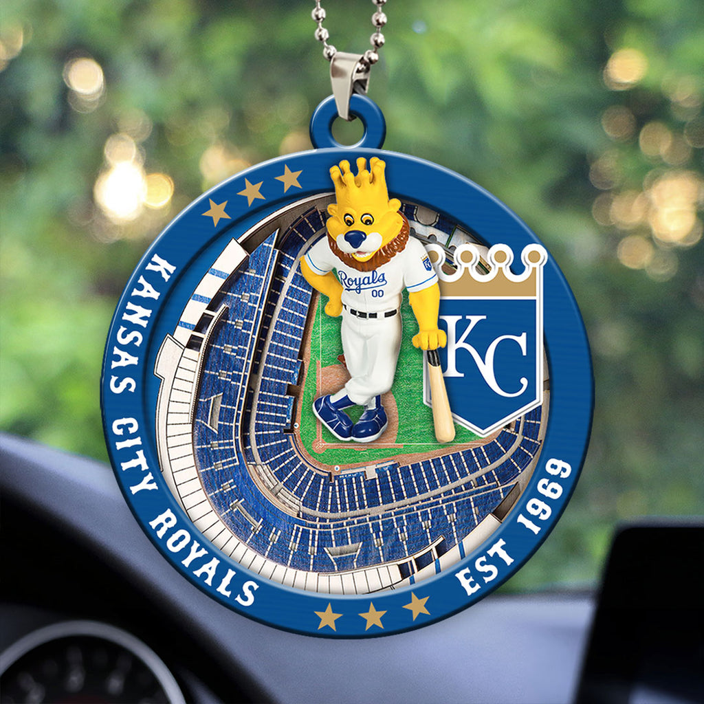 Kansas City Royals shape 2-sided Acrylic Car Ornament – HOATT13043