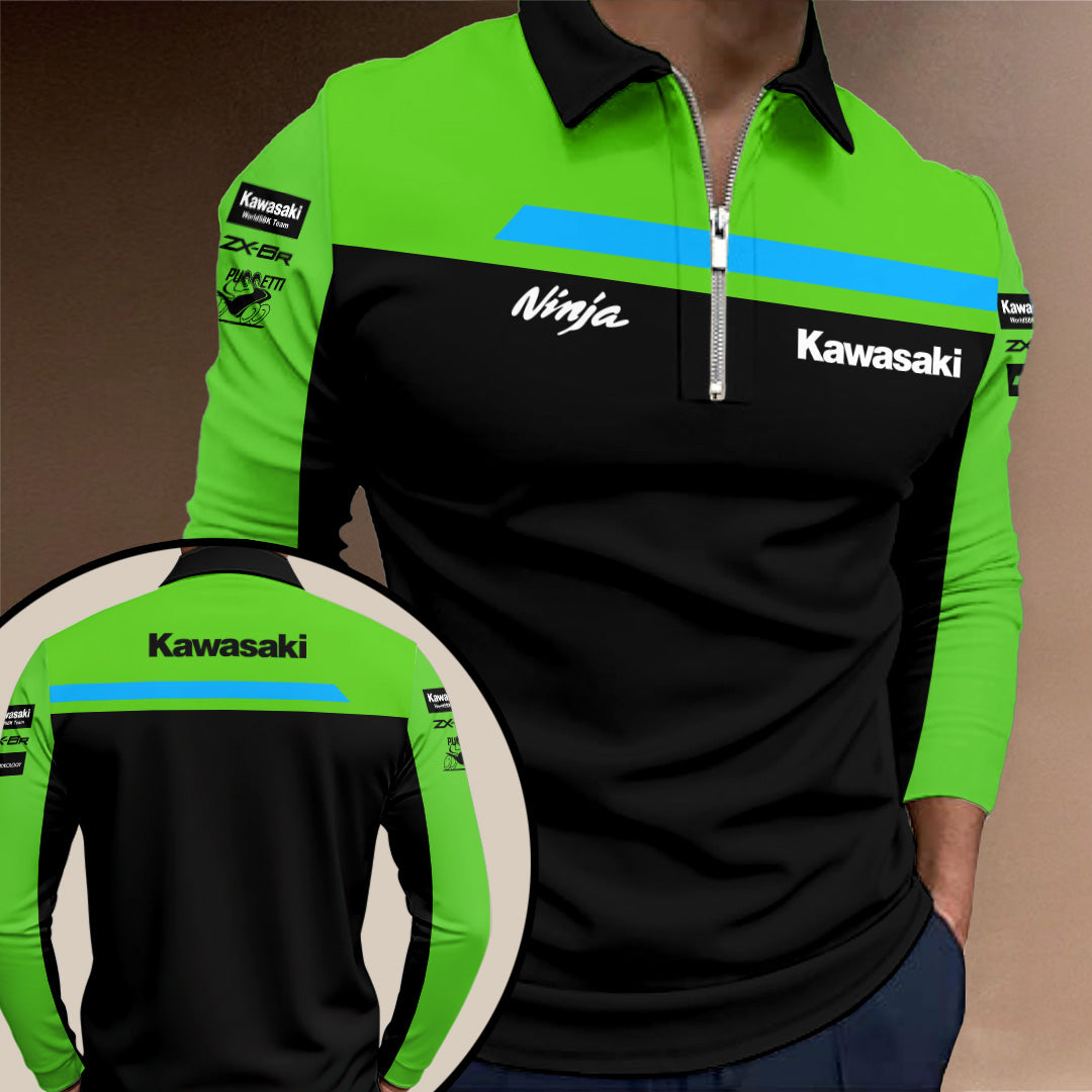Kawasaki WorldSBK Team 2026 Zip Polo Shirt – TANTN21208