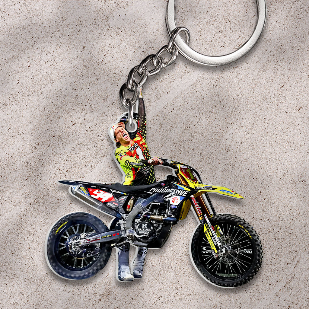 Ken Roczen 2026 AMA Supercross 450cc Champion Custom Shape 2-sided Keychain – HOATT17945