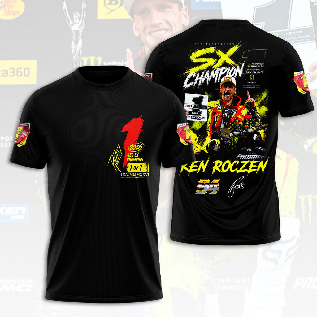 Ken Roczen 2026 AMA Supercross 450cc Champion 3D Apparel – HOATT17950