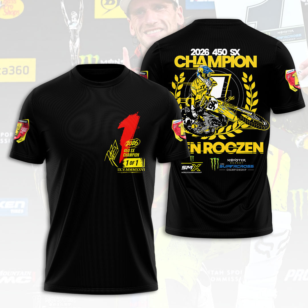 Ken Roczen 2026 AMA Supercross 450cc Champion 3D Apparel – HOATT18055