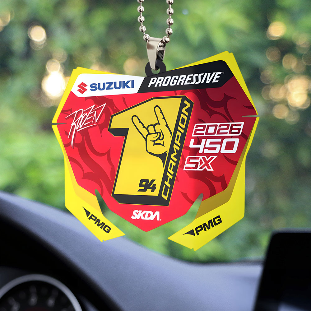 Ken Roczen 450SX Champion 2026 Custom shape 2-sided Acrylic Car Ornament – TANTN22838