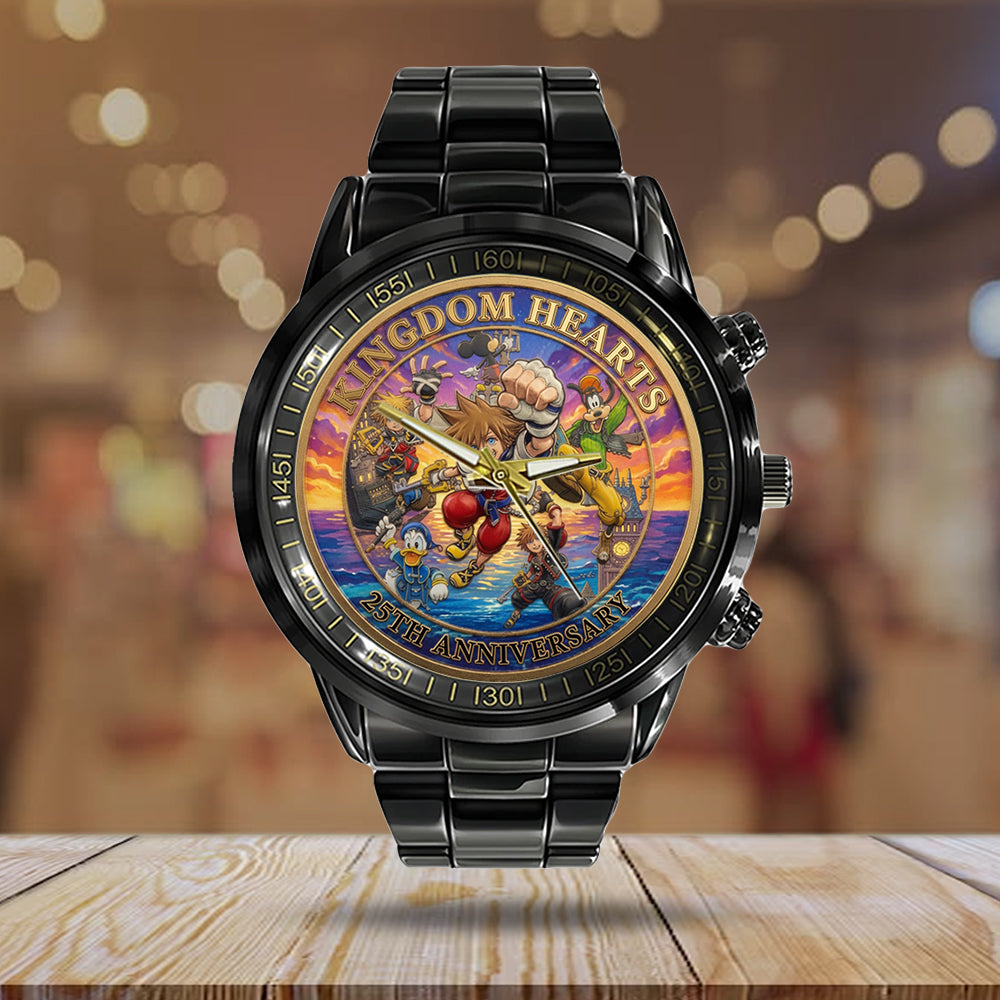 Kingdom Hearts 25th Anniversary Black Stainless Steel Watch – TMTHU7525