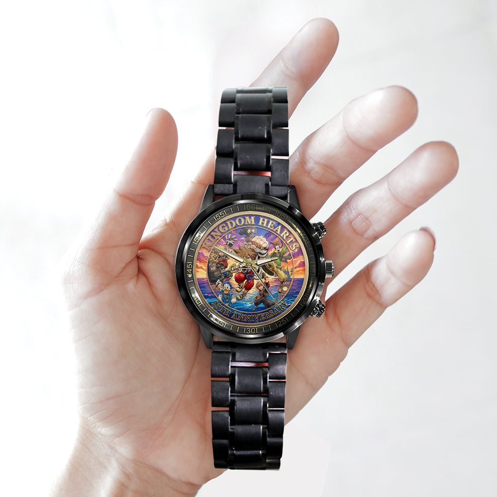 Kingdom Hearts 25th Anniversary Black Stainless Steel Watch – TMTHU7525