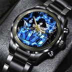 KISS Black Stainless Steel Watch – MAITM 7460