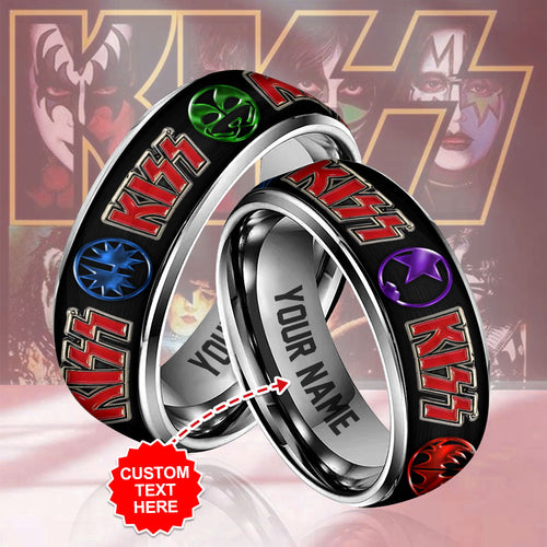 Personalized Kiss Band Custom Alloy Ring – MAITM 11963