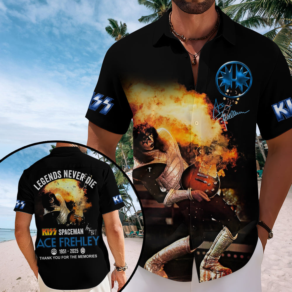 KISS x Ace Frehley Short Sleeve Button-Down Shirt – MAITM13461