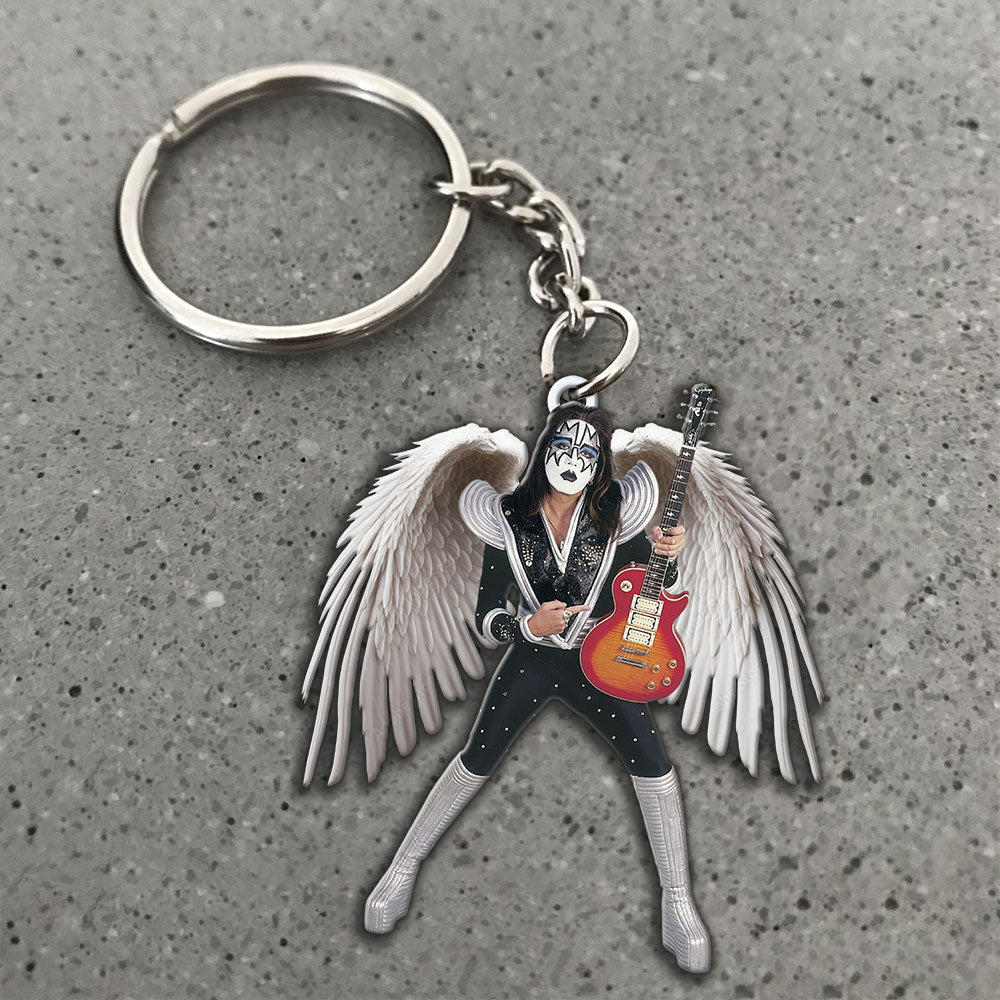 KISS x Ace Frehley Custom Shape 2-sided Keychain – MAITM13458