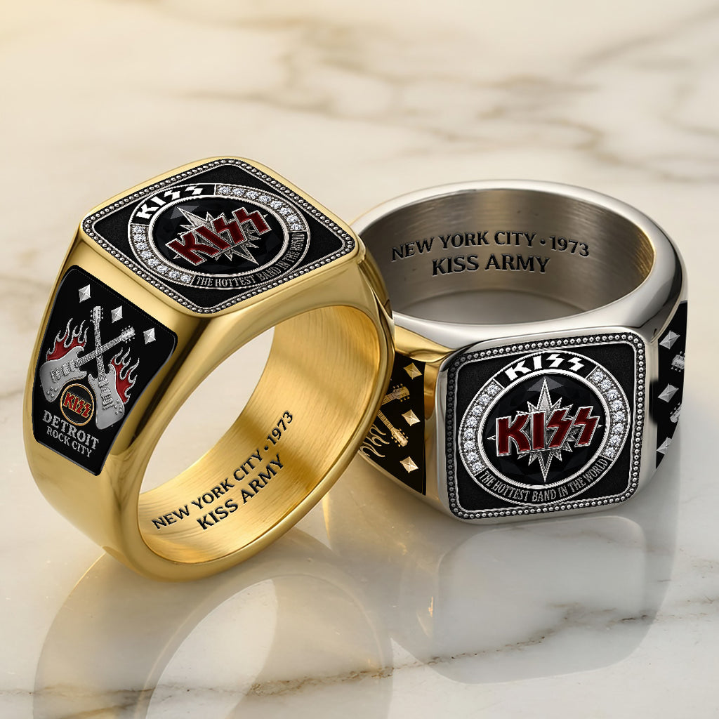 KISS 3D Engraved Ring – TANTN22811