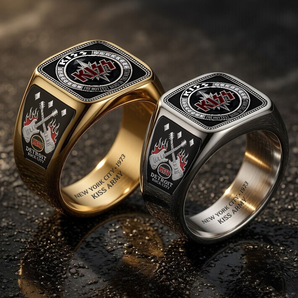 KISS 3D Engraved Ring – TANTN22811