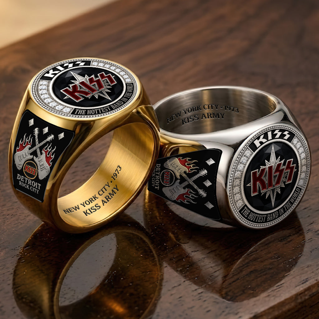 KISS 3D Engraved Ring – TANTN22811